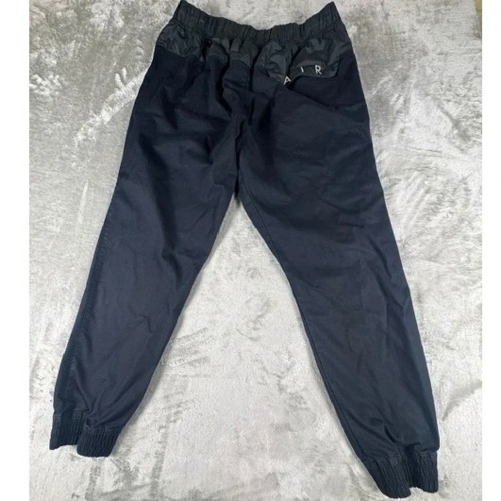 Nike Joggers Mens XXL Black Air Woven Track Pants Elastic Waist Tapered Cuff